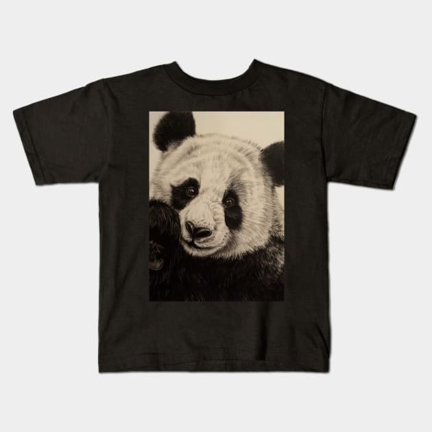 Giant Panda Kids T-Shirt by Artbythree